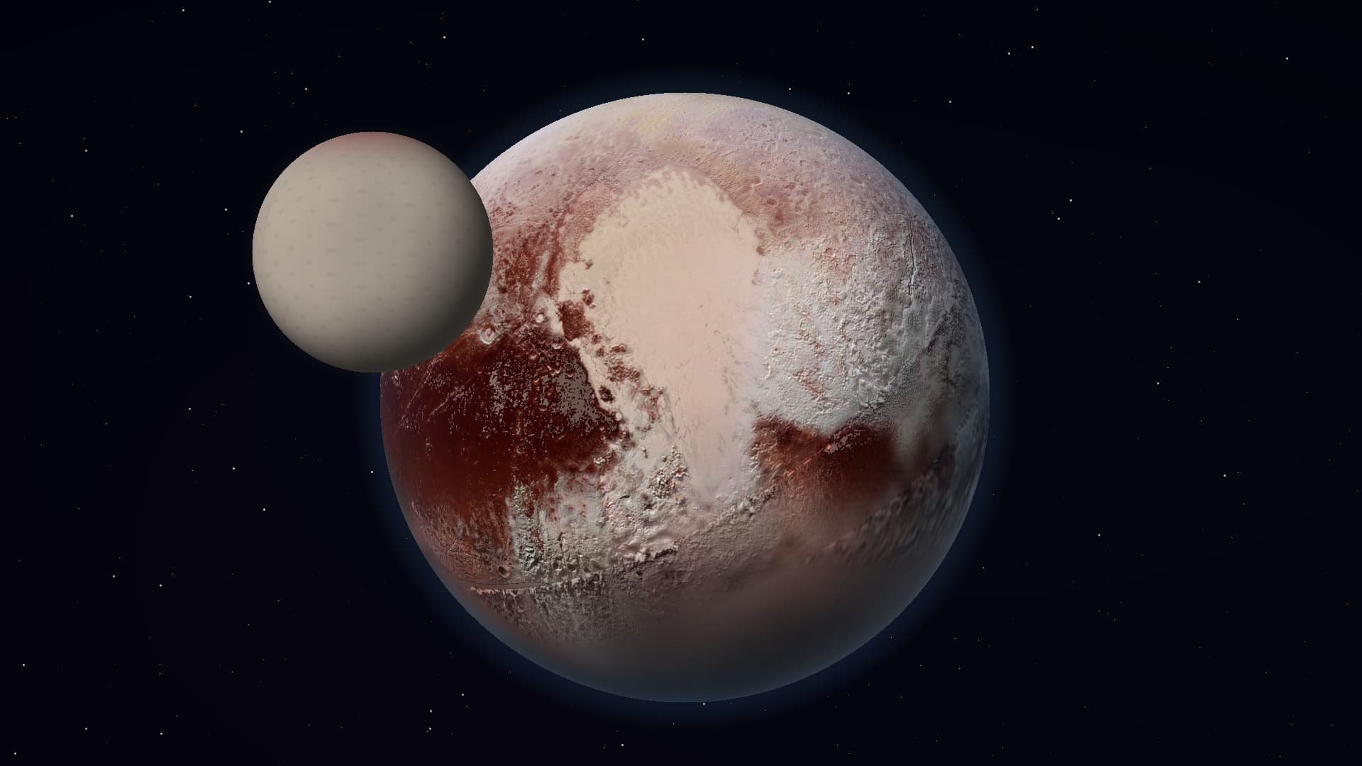 Generated Pluto profile plate with Charon context and mission-dossier framing.