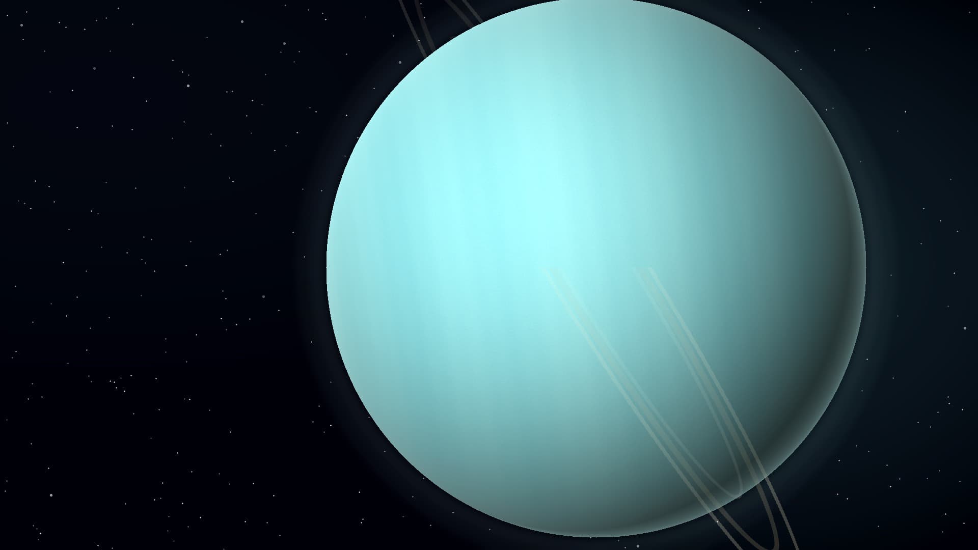Generated Uranus profile plate with calm cyan atmosphere and ring hints.