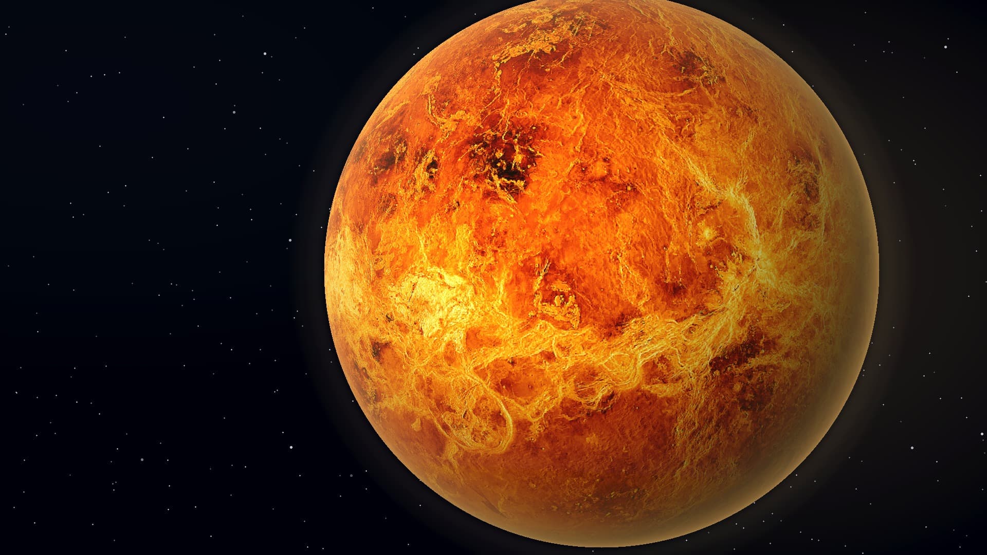 Generated Venus profile plate with radar-style terrain relief.